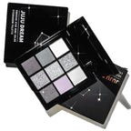 Nine-color eyeshadow palette Makeup Brush, gray-pink smoky makeup, matte pearlescent silkworm brightening makeup