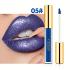 10 Color Glitter Liquid Lipsticks Shimmer Shiny Lipgloss Pearlescent Lip Tint Waterproof Long Lasting Matte Diamond Lips Glaze