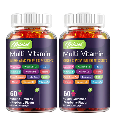 Multivitamin Gummies -  with Biotin and Antioxidants for Hair, Skin & Nails, Immune Support - 60 Gummies