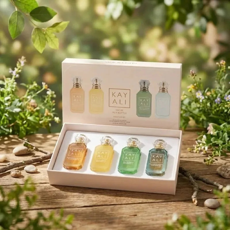 KAYALI 4x10ml Unisex Eau De Parfum Set Long Lasting Floral Fruity Musk Vanilla Royale Mini Travel Perfume Collection