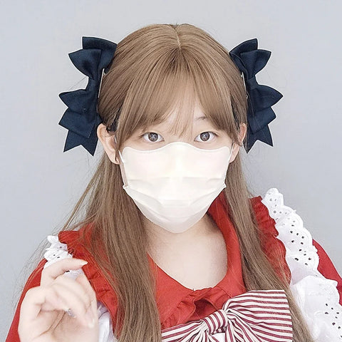 Kawaii Handmade Bow Hairclip Anime Lolita Hairpin Cosplay Headdress JK Uniform Hair Accessory Xmas Gifts