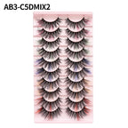 Colored Strip Lashes Fast Shipping Makeup For Clue Mink Eyelashes Full Strip Eyelashes Red Blue Green Eyelashes Wholesale