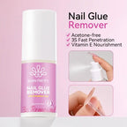BORN PRETTY 30ml Pinpoint Nail Glue Remover Gel Polish For Press On Nail Quick Dry Gentle Easy To Soften Nail Tips Remover Tool