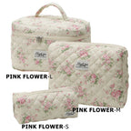 1pcs Cute Quilted Cotton Makeup Bag Women Zipper Cosmetic Organizer Cloth Handbag Box Shape Portable Toiletry Case for Girls