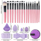 Makeup Brush Set 20Pcs Kit Soft Fluffy Eye Shadow Brushes Cosmetic Foundation Powder Highlighter Blending Beauty Tool Beginners