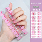 Leopard Semi-Cured Gel Nail Strips Simple Transparent Color Adhesive Long Lasting Gel Nail Stickers Harden In UV Lamp Need