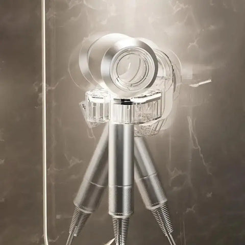 Punch-Free Wall Mounted Hair Dryer Holder,Suction Cup Rotating Lazy Hair Dryer Storage Bracket Hangers