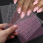 8Colors/Set 3D Love-Heart Nails Stickers Mini Sweet Hearts Self-Adhesive Nail Art Sliders Valentine's Day DIY Manicure Decals 1