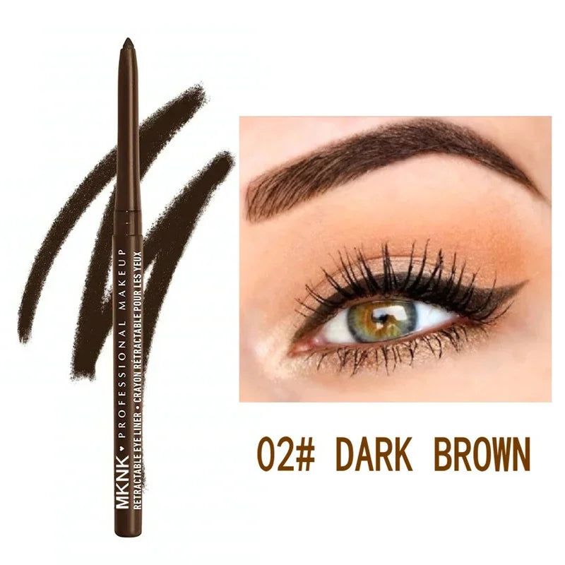 Waterproof Black Eyeliner Pencils Smudge-Proof Long-Lasting Beginner-Friendly Eye Makeup High Pigment Black White Eye Liner Pen