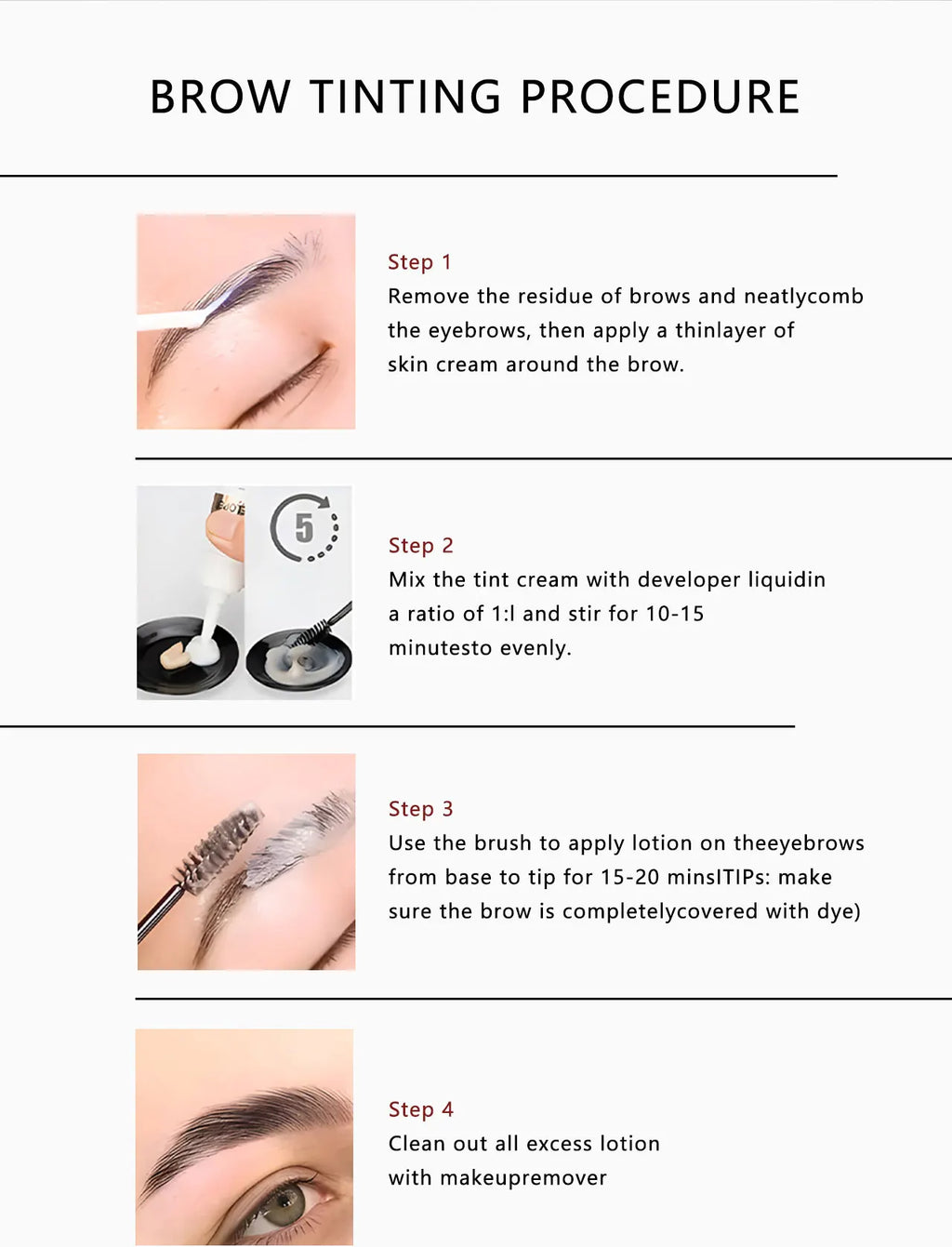 Eyelash Eyebrow Tint Kit Professional Eye Lash Brow Dye Waterproof Long Lasting Eyes Makeup Tools Black Brown Dye Eyebrow Gel