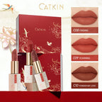 CATKIN Dreamworld Carving Lipstick, Waterproof Long Lasting Satin Nourish Moisturizing Smooth Soft 0.13 Ounce-Chinese Style