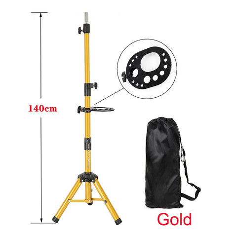 55Inch Mannequin Head Stand Adjustable Heavy Duty Wig Stand Tripod For Cosmetology Hairdressing Training Head Stand With Tray