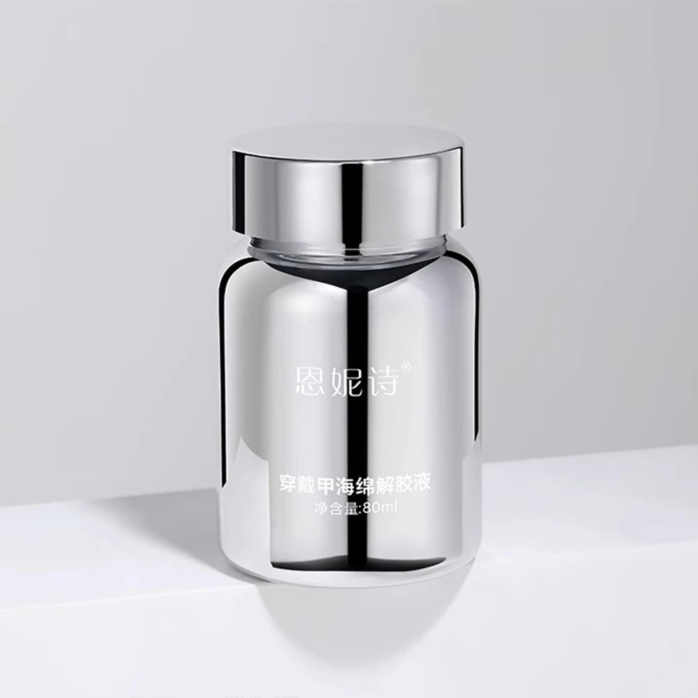 80ml Sponge Nail Gel Remover Press On Fake Nail Adhesive Dissolver Removal Liquid Gentle Non-Damaging Quick Removal Debonder