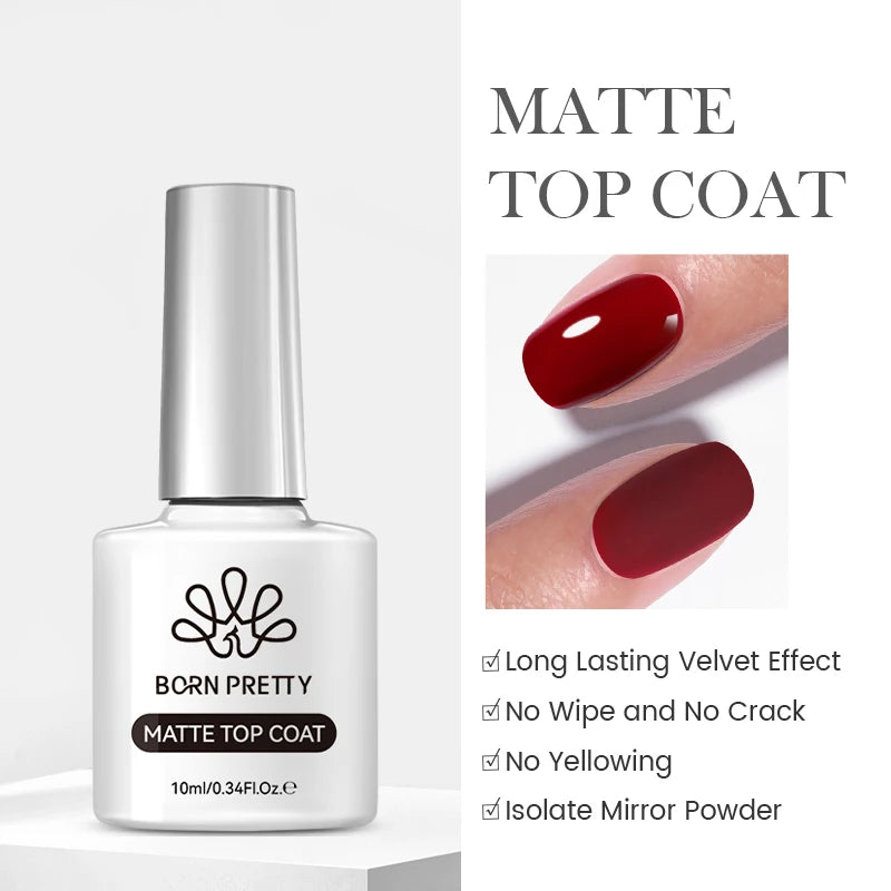 BORN PRETTY 10ml Dark Red Cat Magnetic Gel Nail Polish for Winter Nails DIY Jelly Glass Silver-Light Varnis Semi Permanent