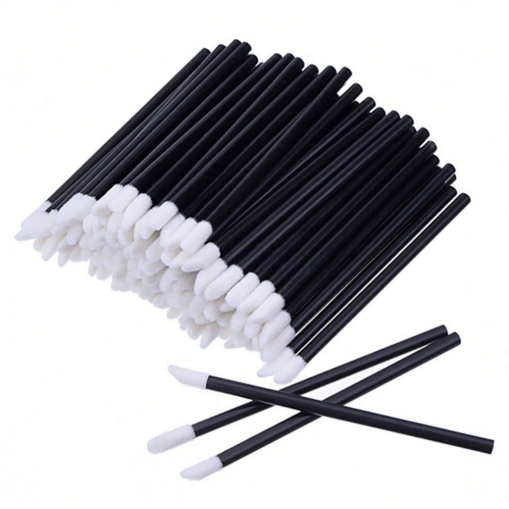 100pcs/Set Disposable Lip Brushes, Makeup Applicator Wands For Lipstick, Lip Gloss, Cosmetic Beauty Tools Kit,Giveaways