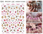 Nail Art Sticker Angel Flower Pattern Stickers Cupid Self-Adhesive Nail Decals Stickers Decoration Press on Nails Accessories