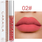 CAKAILA Waterproof Liquid Lipstick Set - Nude, Matte Red | 24-Hour Long-Lasting Lip Gloss | Suitable For All Skin Types