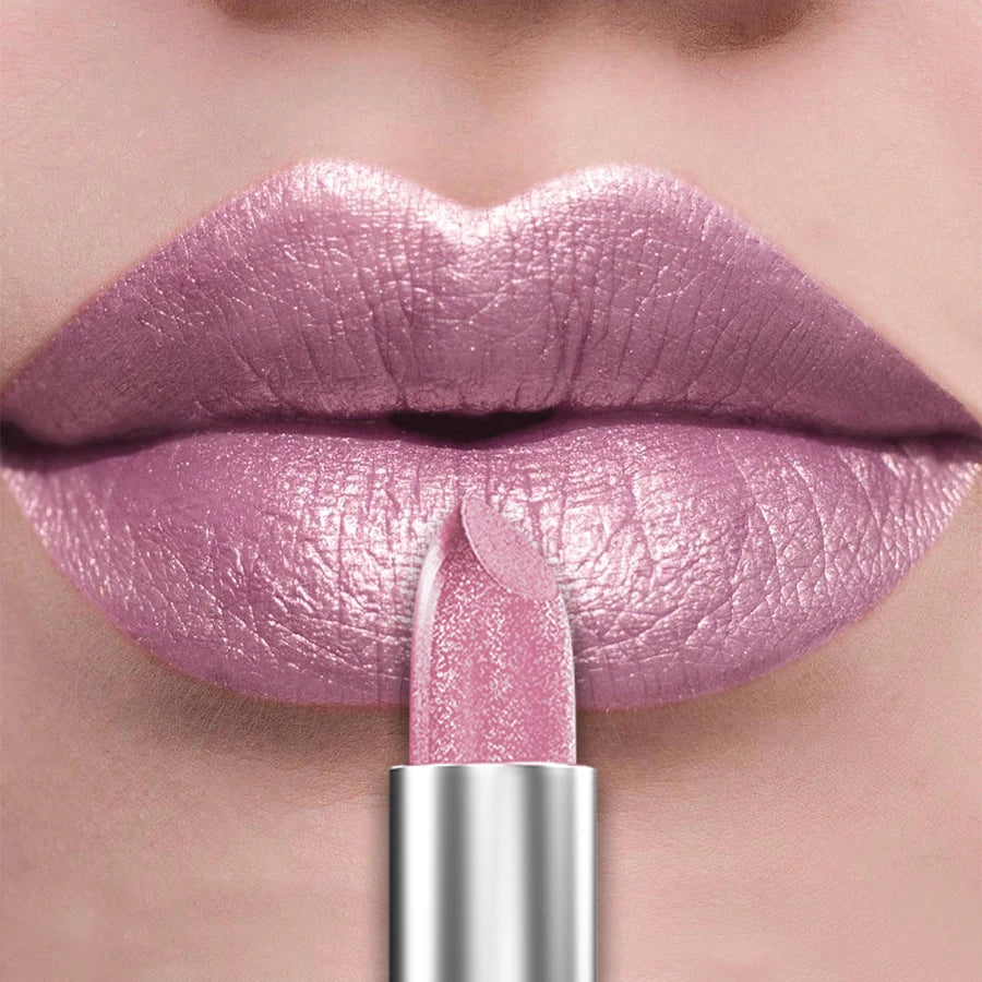 21Colors Bold & Intense Glitter Shiny Metallic Lipstick Pearlescent Lip Tint,Long Lasting Lip Senior Matte Lip Makeup Gifts for