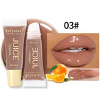 Julystar 6color Long lasting Moisturizing Mirror Lip Oil, Fruit Flavor, Pudding Lip Moisturizing, Water Radiant Lip Honey