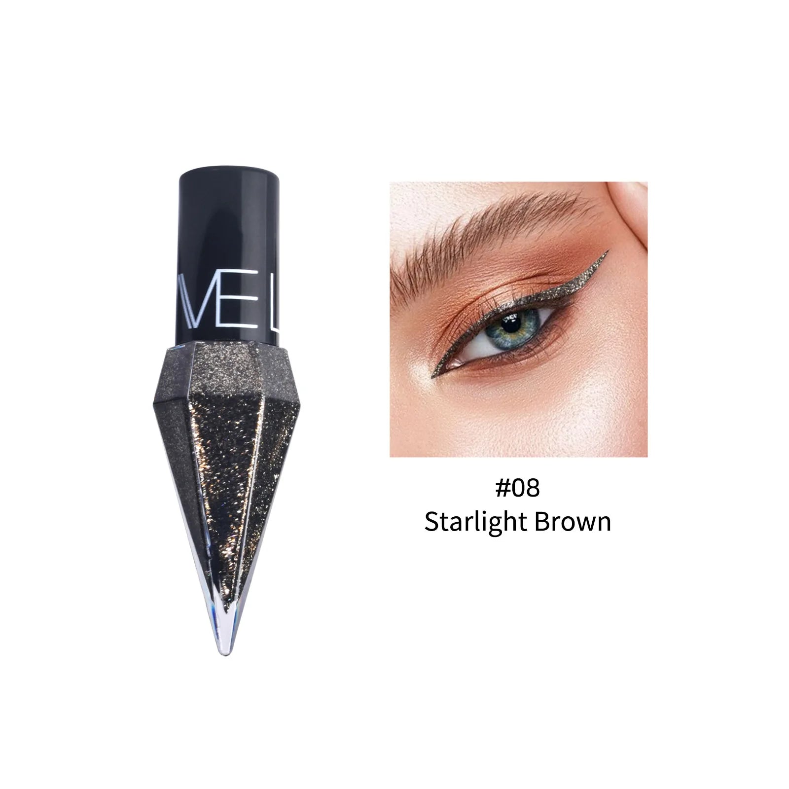 9-Color Diamond Shiny Eye Shadow Eyeliner Pen Pearl Light Color Fast Drying Waterproof Eyeliner Liquid