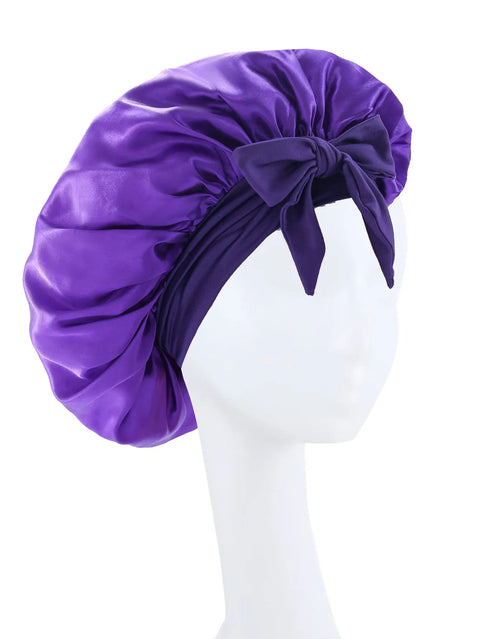 New Silk Bonnet For Sleeping Women Satin Bonnet Hair Bonnet Night Sleep Cap Scarf Wrap For Curly Hair With Tie Band For CurlyHat