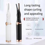 Heated Eyelash Curler for Women Mini USB Rechargeable Finalize Eyelash Tool for Makeup Natural Curling Eye Lashes For Women