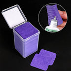 300/200/100Pcs Lint Free Cotton Pads Nail Polish Remover Pink Purple Eye Lash Glue Easy Removal Cleaning Pad for Nails Salon DIY