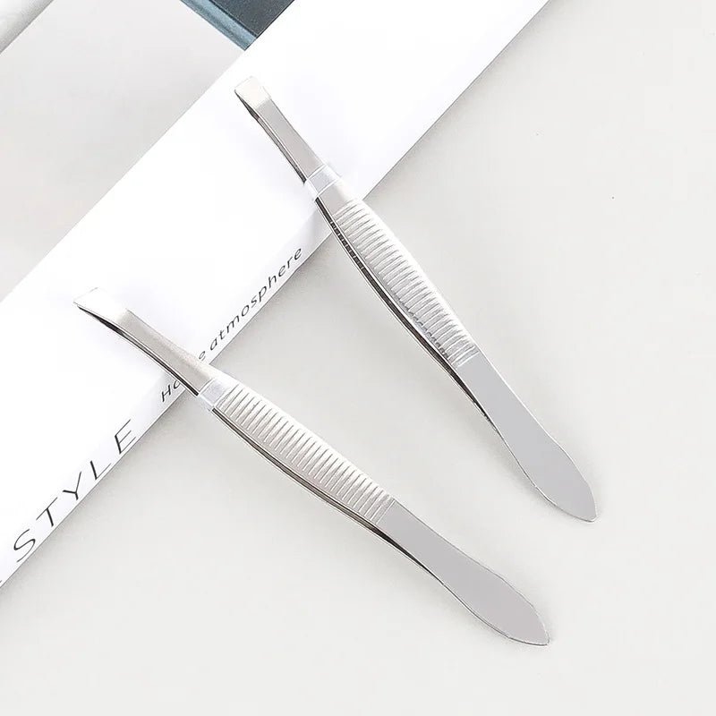 1pc Portable Stainless Steel Smart Design Eyebrow Hair Remove Tweezer With LED Light Makeup Tool