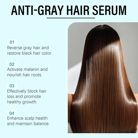 Hair Care Serum Grey hair Serum White Hairs Essence Anti-gray Hair Improve Hair Color Care Soft Black Daily Hair Care 30ML