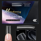 120/140pcs Almond Stiletto False Nail Tips Clear Soft Fake Nails Extension For Home DIY Nail Salon Manicure Press On Nails