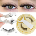 Hot Magnetic Eyelashes Set 1 Pair Reusable No Glue Needed False Eyelashes with Magnetic Tweezers Curly Faux Lashes Makeup Tool