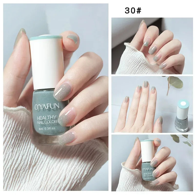No-bake Nail Polish Nail Art Tearable Quick Dry Normal Without Lamp Nail Polish Glitter Sequins UV Varnish Nails Tools