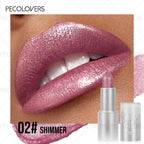 1PC Non-stick Cup, Waterproof, Long-lasting, Rich Colors, Fine Glitter, Pearlescent Lipstick, Ideal Christmas/Halloween Gift