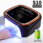 Rechargeable Nail Art Lamp Professional 36 LED UV Dryer for Gel Nail Polish, Fast Nail Dryer with 4 Timers for Salon and Home