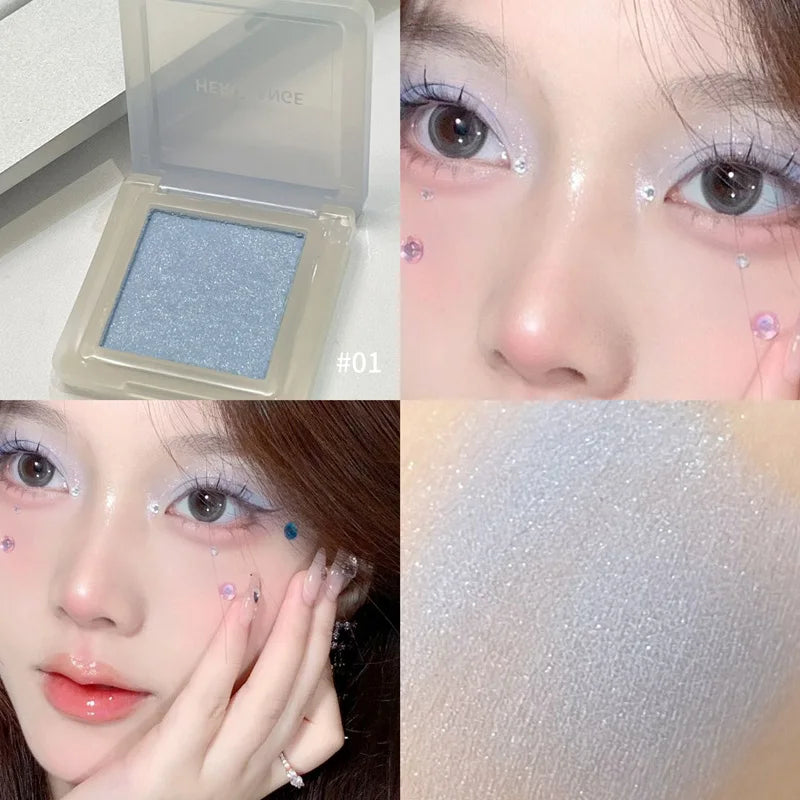 HERORANGE youth monochrome makeup eye shadow ins pearlescent fine flash natural delicate mashed potato eye shadow plate