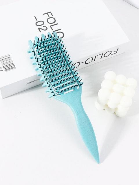 1pc curly hair styling brush - with nylon bristles and ABS handle, suitable for all hairstyles, available in multiple colors