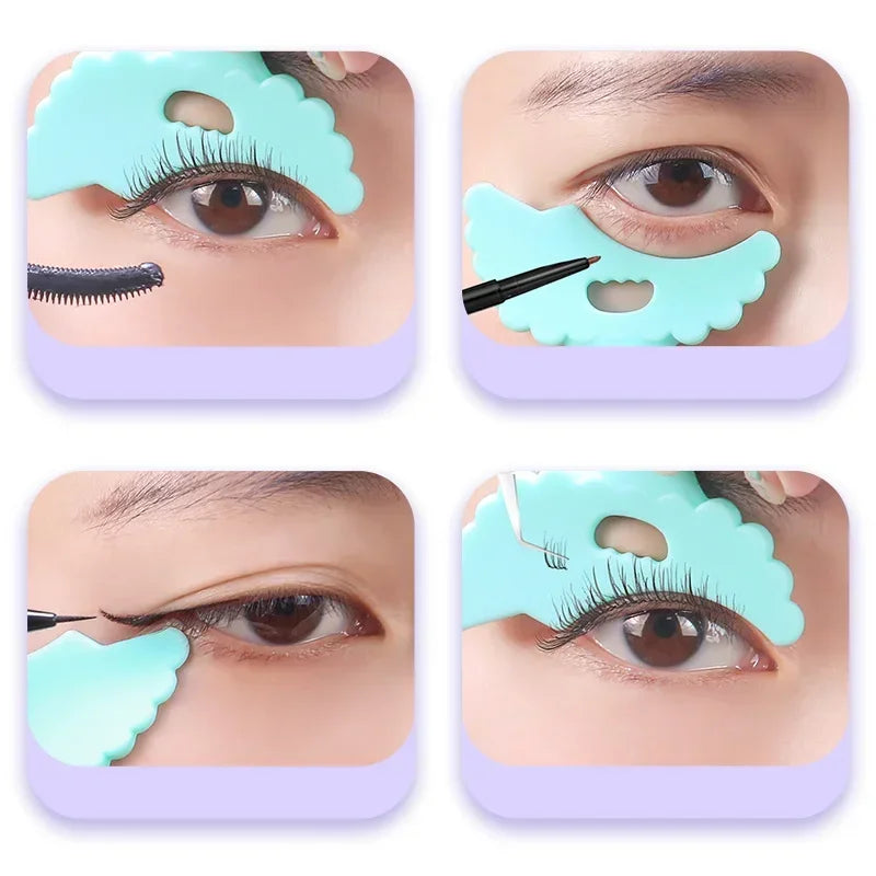 Wholesale Multi-functional Eyeliner Stencil Wing Tips Silicone Eyeliner Aid Drawing Lipstick Wearing Aid Reusable Makeup Tools