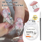 NICOLE DIARY White Non Stick Hand Extension Gel Nail Polish For 3D Shaping Carving Flower DIY Nail Art Extension Acrylic