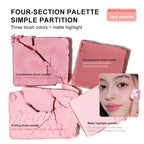 Judydoll 2-in-1 Blush & Highlighter Palette-Blush Cream, Radiant Matte Highlighter, Versatile Palette, Gift for Friend, Date