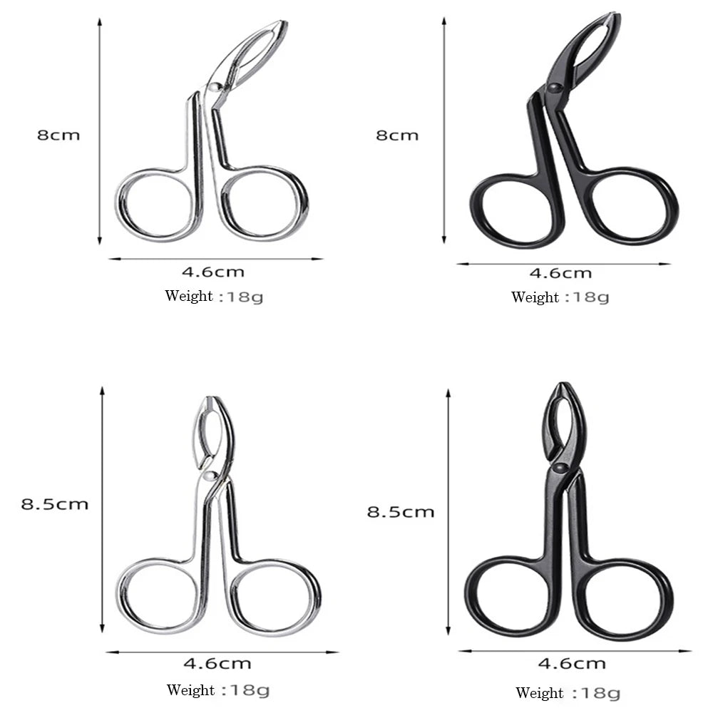 1PC Eyebrow Tweezers Scissor Handle Flat Straight Tip Hair Plucker Stainless Steel Brow Tweezers Slanted Tip Shaped Eyebrow Clip