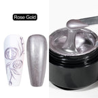 Silver/Gold Metal Gel Metallic Nail Polish Chrome 3D Metal Painted Gel Polish 5ml Liquid Mirror Effect Glossy Shine Manicure