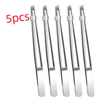 Professional Stainless Steel Tweezers for Eyebrows & Facial Hair Hypoallergenic Precision Tip Sensitive Beige Eyebrow Beard Clip