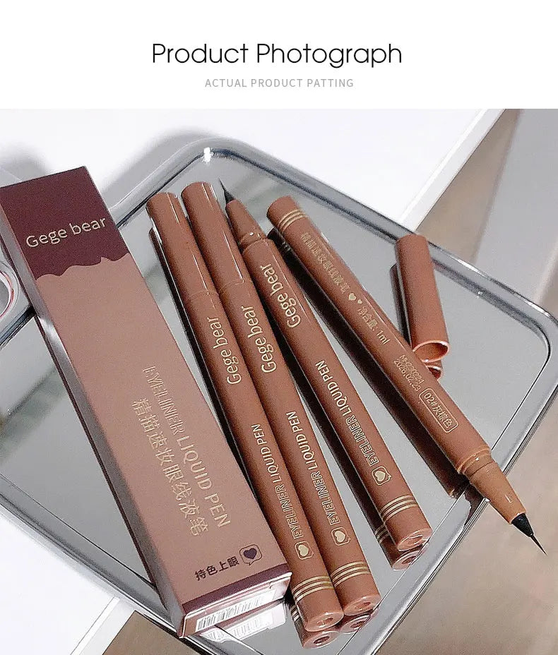 Eyeliner liquid pen is smooth, fast drying, waterproof, durable, not easy to smudge, and very thin eyeliner pen