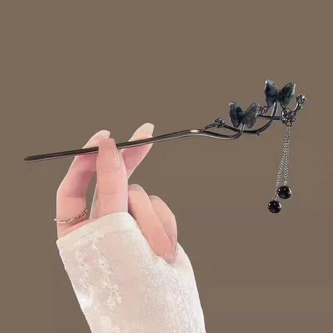 high-end feel,Antique style hair accessory, women's hairpin,   black Chinese style hairpin, retro styl