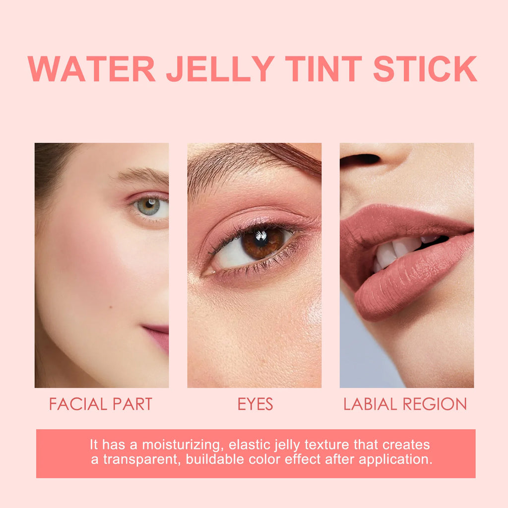 3-in-1 Milk Jelly Tint Facial Blusher Wand Moisturize Lasting Brightening Matte Rouge Cheek Contour Lipstick Stick Beauty Makeup