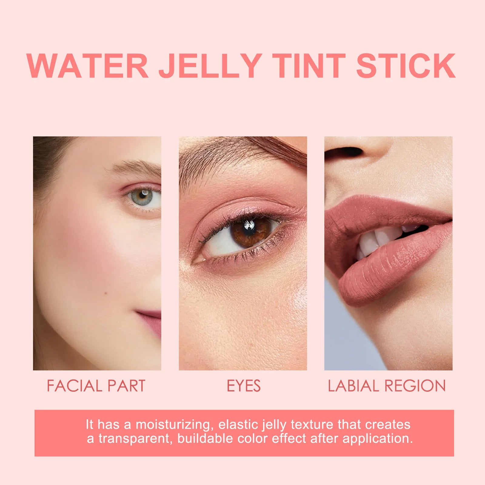 3-in-1 Milk Jelly Tint Facial Blusher Wand Moisturize Lasting Brightening Matte Rouge Cheek Contour Lipstick Stick Beauty Makeup