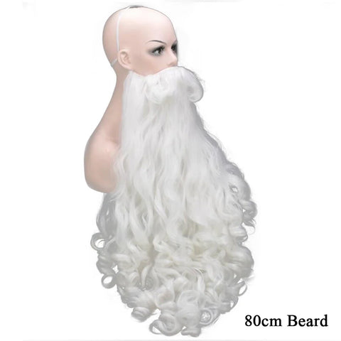 Soowee Christmas Costumes Santa Claus Wig and Beard Synthetic Hair Short SantaClaus Xmas Gift Cosplay Wigs