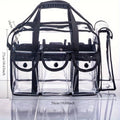 PVC Transparent Cosmetic Bag Waterproof Large Capacity Travel Organizer Multifunctional Beach Swimming Storage Shoulder Tote