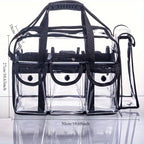PVC Transparent Cosmetic Bag Waterproof Large Capacity Travel Organizer Multifunctional Beach Swimming Storage Shoulder Tote