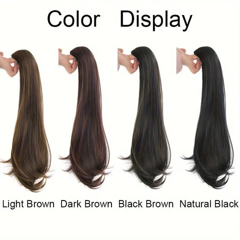 20Inch/50cm Synthetic Long Straight Grab Clip In Ponytail Hair Extensions Hair Piece For Women Hair Accessories